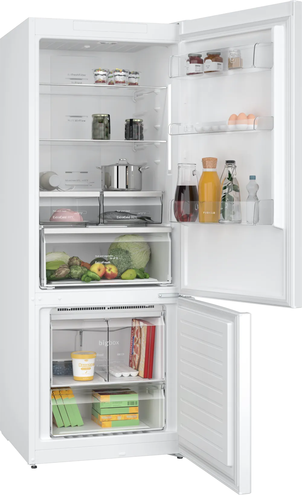 Alttan Donduruculu Buzdolabı BD3055WECN 186 x 70 cm Beyaz, Total No Frost