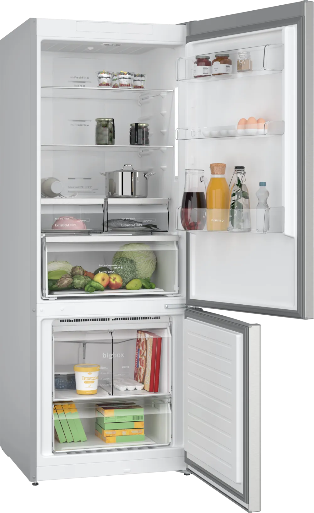 Alttan Donduruculu Buzdolabı BD3055IECN 186 x 70 cm Paslanmaz çelik, Total No Frost