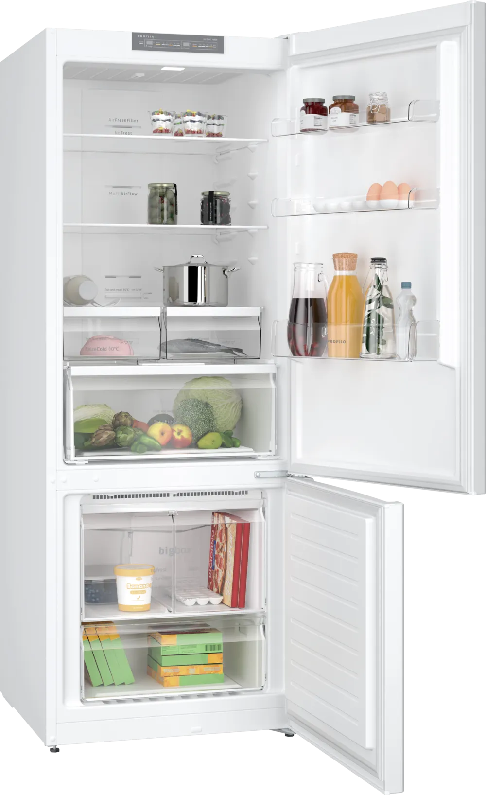 Alttan Donduruculu Buzdolabı BD3055WEVN 186 x 70 cm Beyaz, Total No Frost