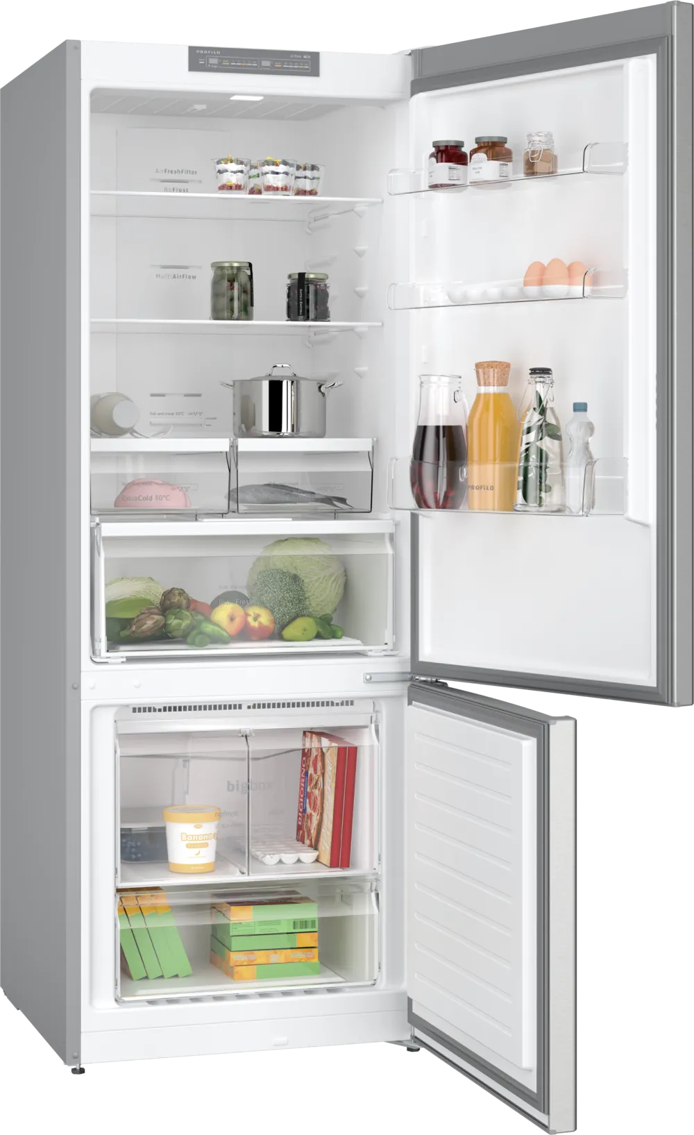 Alttan Donduruculu Buzdolabı BD3055IEVN 186 x 70 cm Paslanmaz çelik, Total No Frost