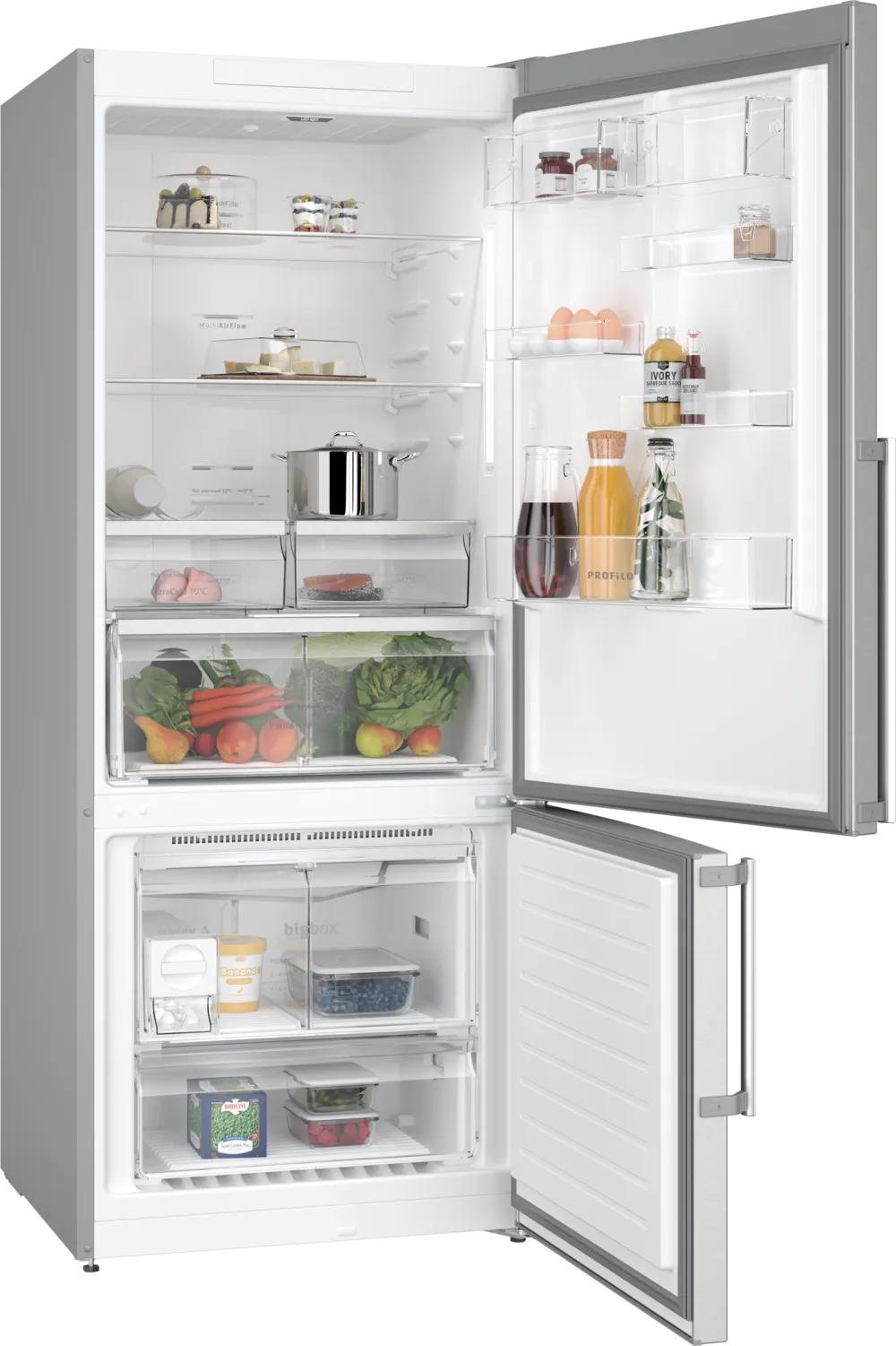 Alttan Donduruculu Buzdolabı BD3076IECN 186 x 75 cm Paslanmaz çelik, Total No Frost