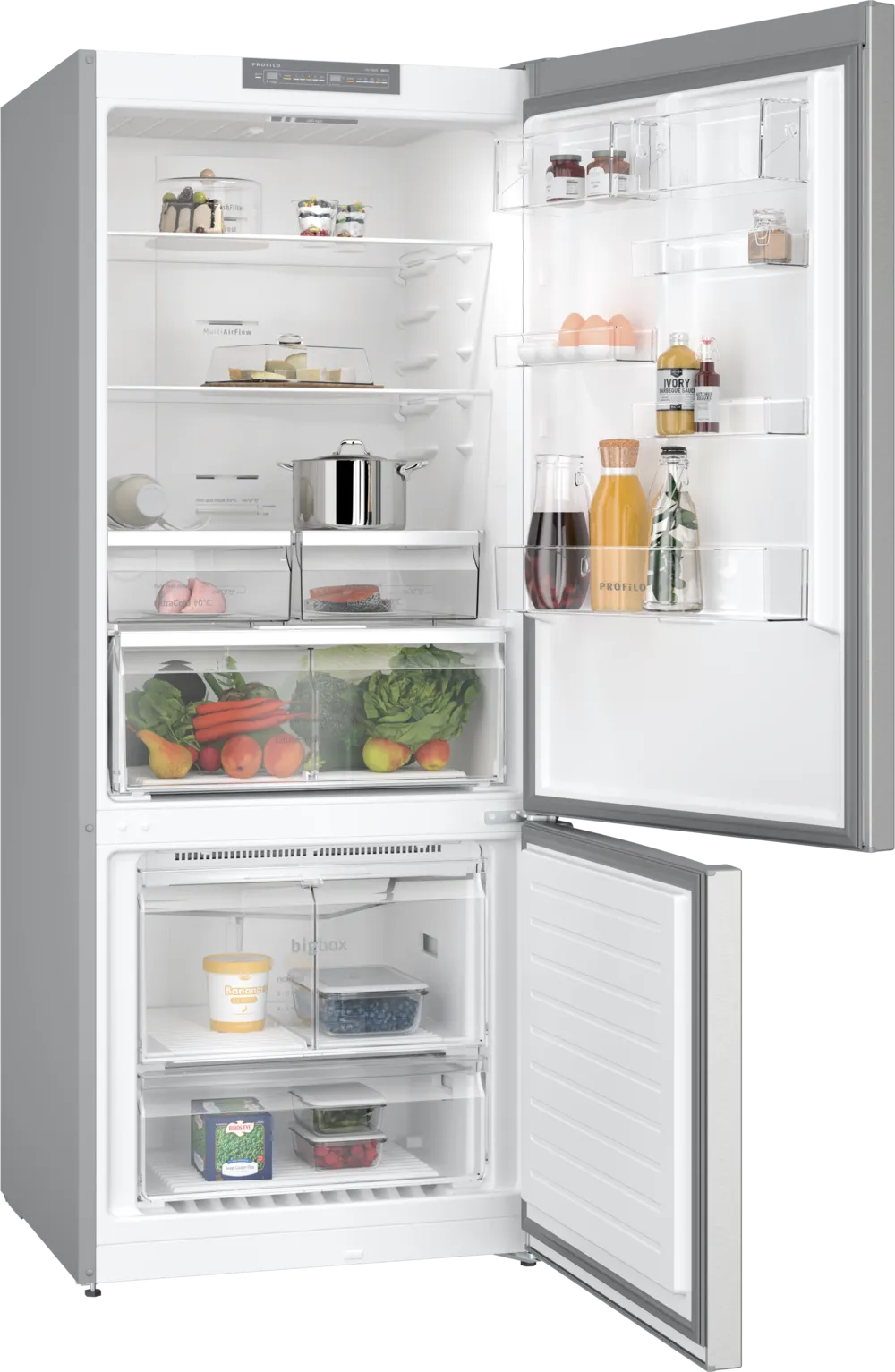 Alttan Donduruculu Buzdolabı BD3076IEVN 186 x 75 cm Paslanmaz çelik, Total No Frost