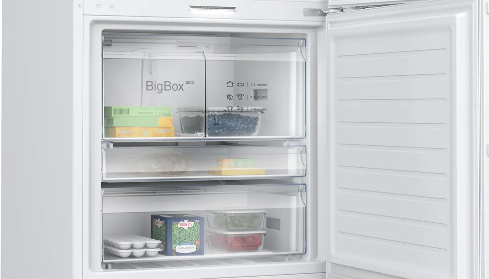 Alttan Donduruculu Buzdolabı BD3076WCAP 186 x 75 cm Beyaz, Total No Frost