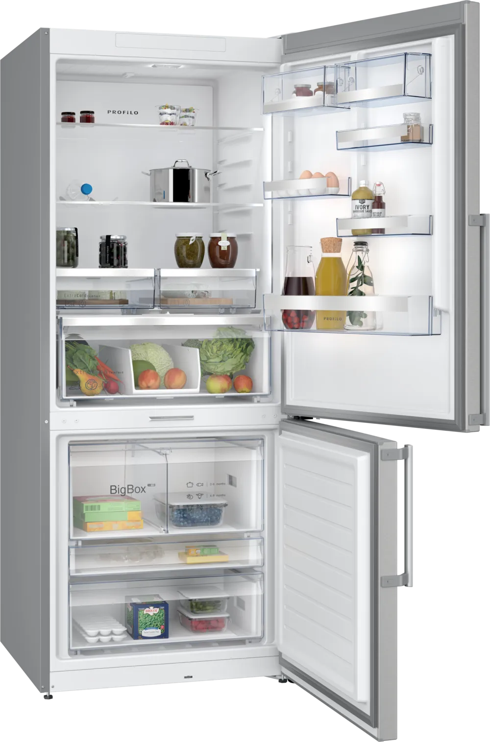 Alttan Donduruculu Buzdolabı BD3076ICAP 186 x 75 cm Paslanmaz çelik, Total No Frost