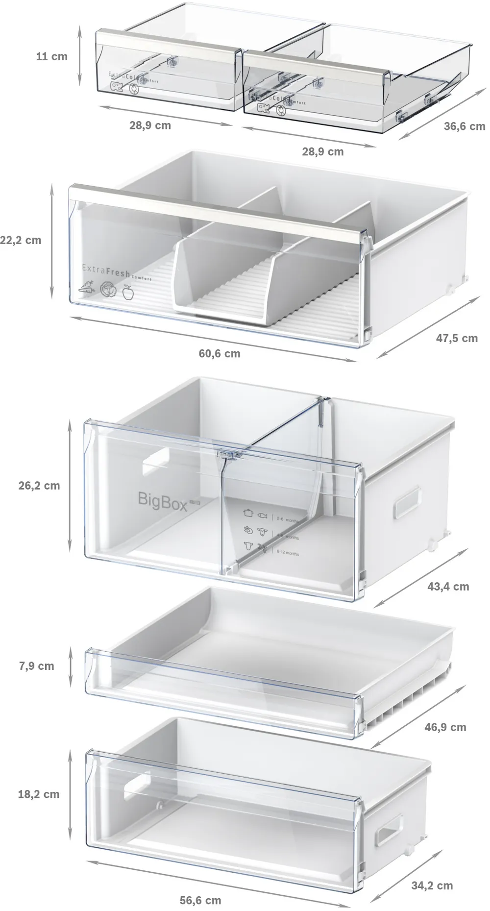 Alttan Donduruculu Buzdolabı BD3076WCAP 186 x 75 cm Beyaz, Total No Frost