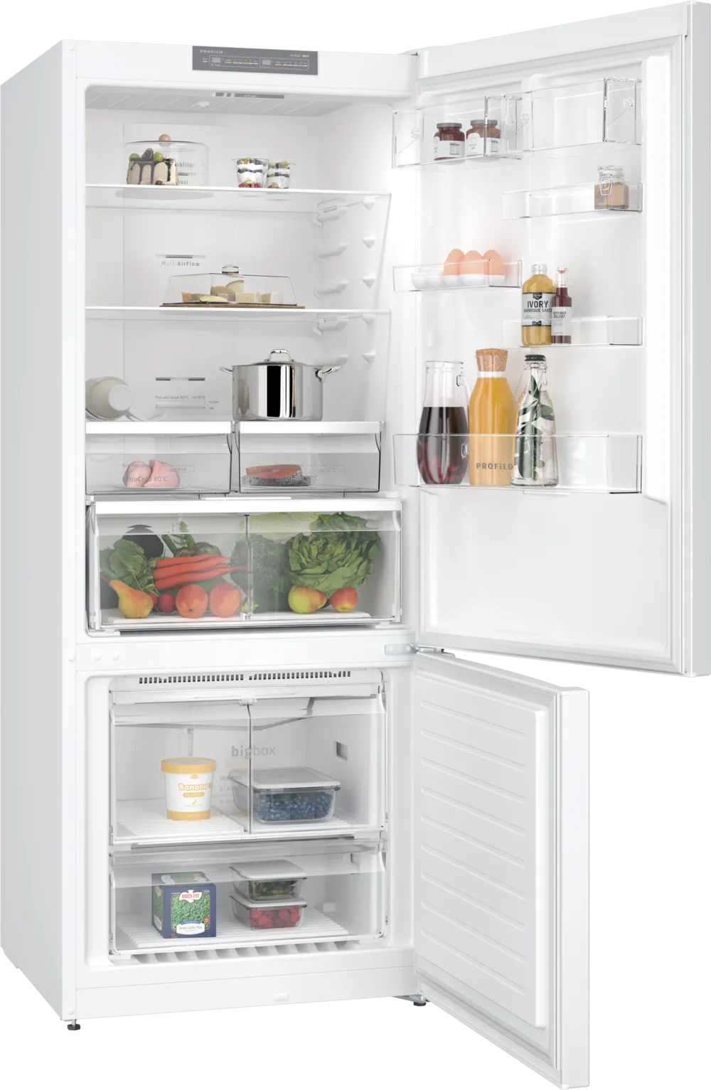 Alttan Donduruculu Buzdolabı BD3076WEVN 186 x 75 cm Beyaz, Total No Frost