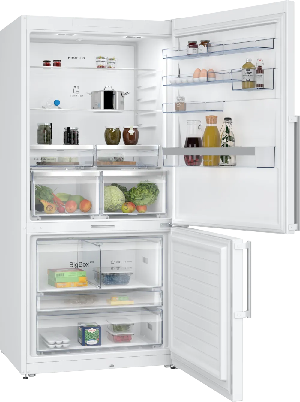 Alttan Donduruculu Buzdolabı BD3086WCFP 186 x 86 cm Beyaz, Total No Frost