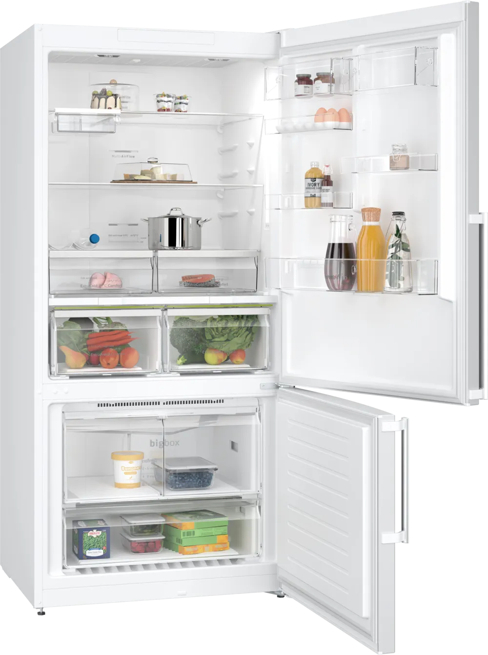 Alttan Donduruculu Buzdolabı BD3086WECN 186 x 86 cm Beyaz, Total No Frost