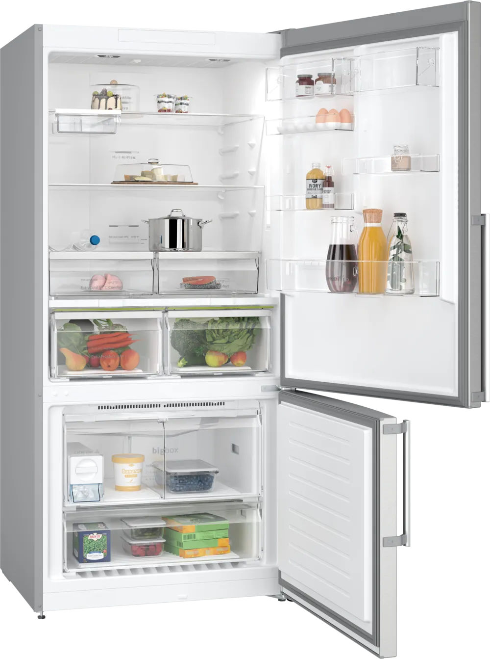 Alttan Donduruculu Buzdolabı BD3086IECN 186 x 86 cm Paslanmaz çelik, Total No Frost