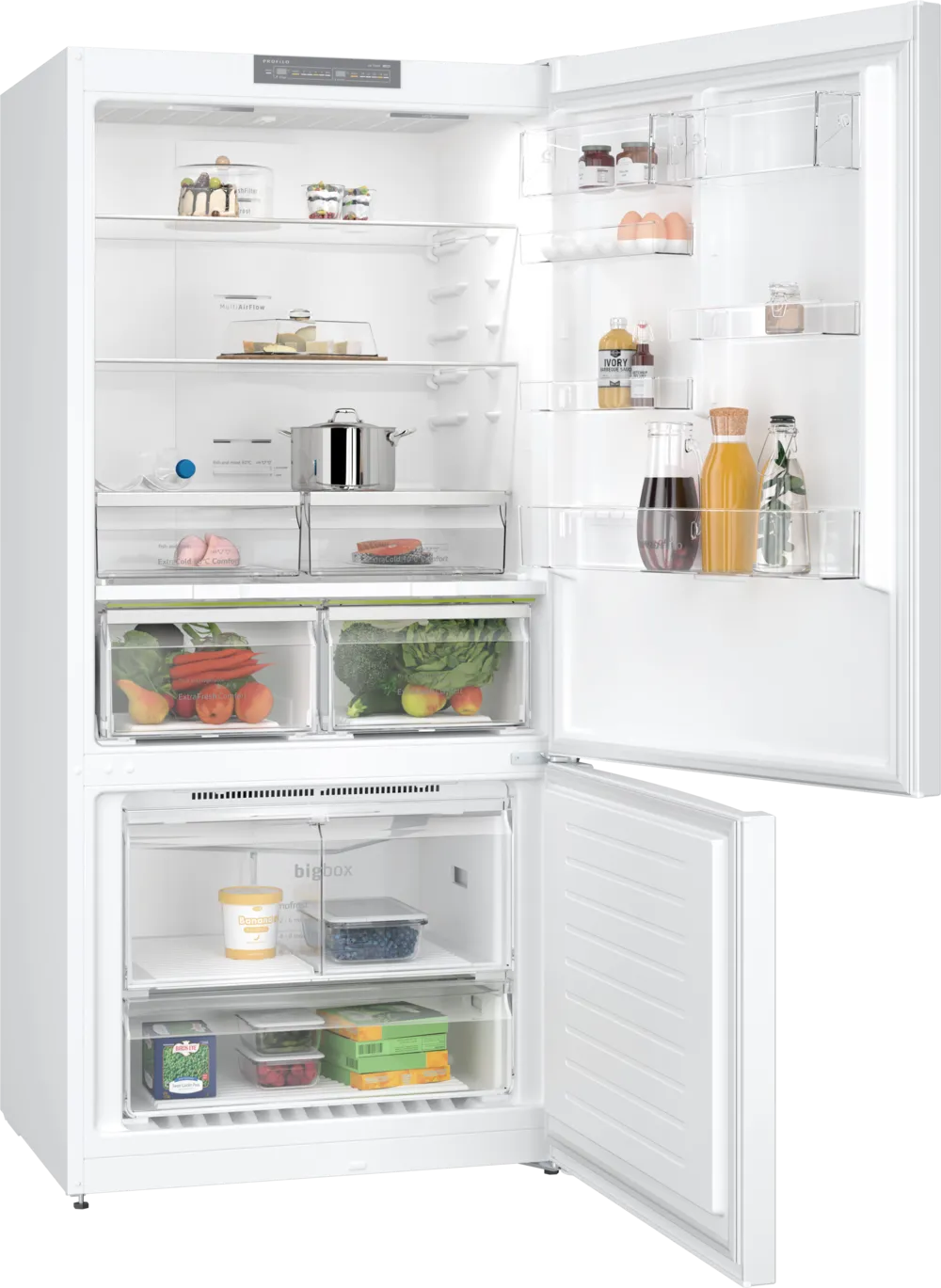 Alttan Donduruculu Buzdolabı BD3086WEVN 186 x 86 cm Beyaz, Total No Frost