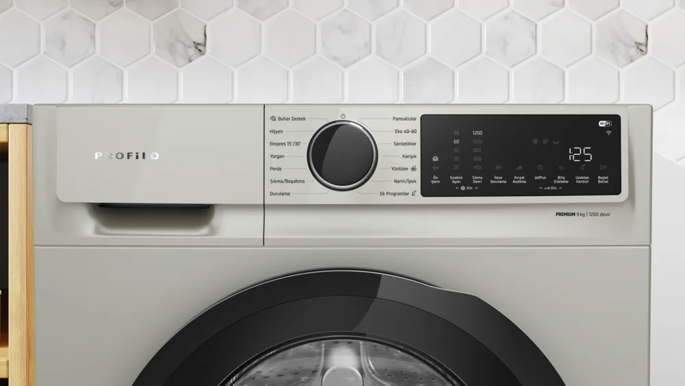 Çamaşır Makinesi CGK242ZXTR 9 kg maks. 1200 dev./dak., Gümüş