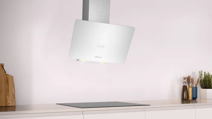 Duvar Tipi Davlumbaz 60 cm Beyaz Cam Yüzey, Beyaz