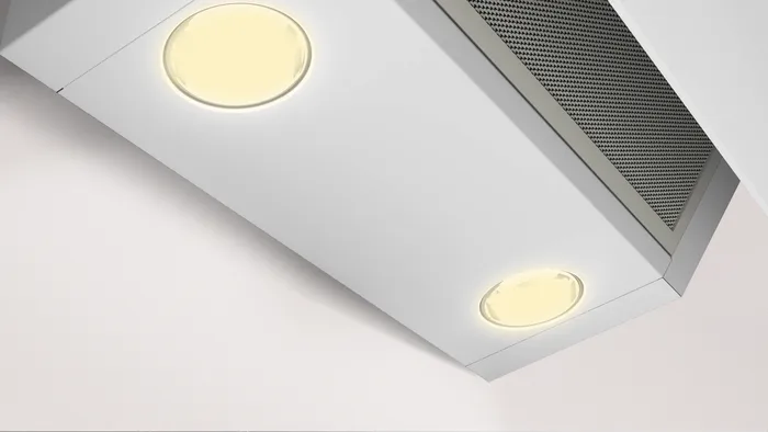 Duvar Tipi Davlumbaz 60 cm Beyaz Cam Yüzey, Beyaz