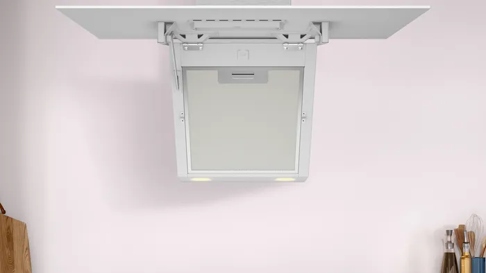 Duvar Tipi Davlumbaz 60 cm Beyaz Cam Yüzey, Beyaz