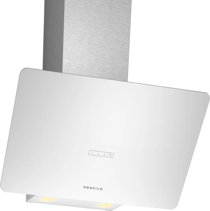 Duvar Tipi Davlumbaz 60 cm Beyaz Cam Yüzey, Beyaz