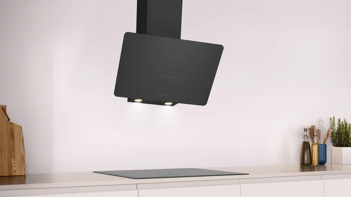 Duvar Tipi Davlumbaz DVK6J469 60 cm Siyah Cam, Siyah