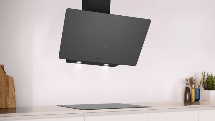 Duvar Tipi Davlumbaz 80 cm Gri Cam, Gri DVK8J679