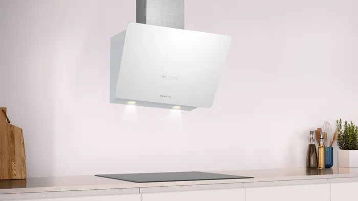 Duvar Tipi Davlumbaz DVK6J629 60 cm Beyaz Cam Yüzey, Beyaz