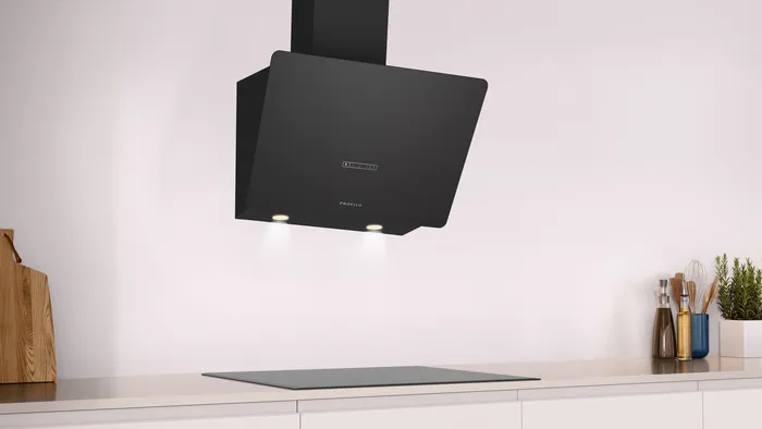 Duvar Tipi Davlumbaz DVK6J669 60 cm Siyah Cam, Siyah