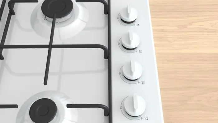 Gazlı Ocak 60 cm Emaye, Beyaz OD36K2B80D