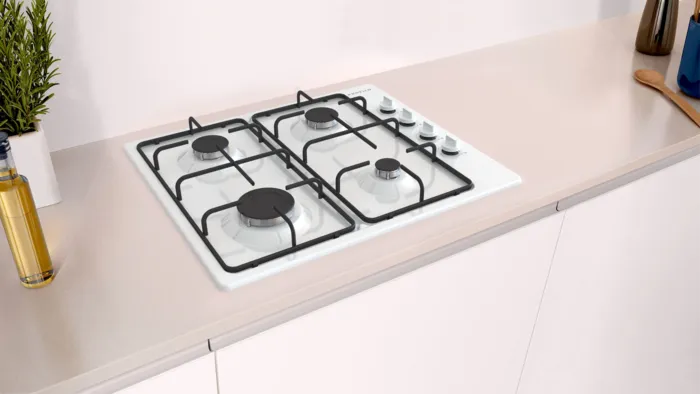 Gazlı Ocak 60 cm Emaye, Beyaz OD36K2B80D