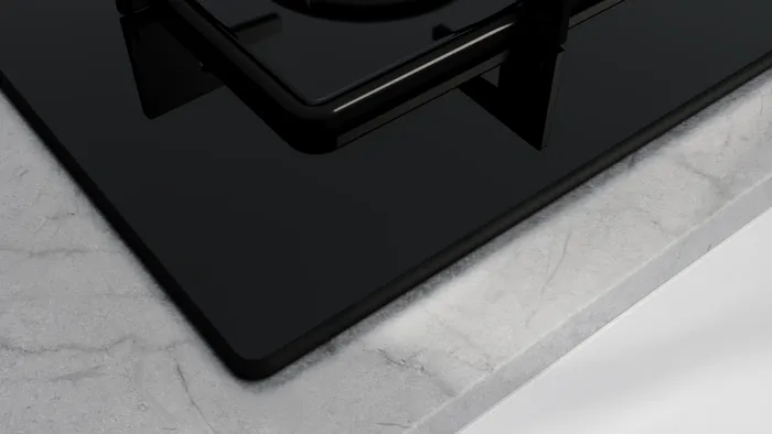 Gazlı Ocak 60 cm Sert cam, Siyah OE36P6P10L