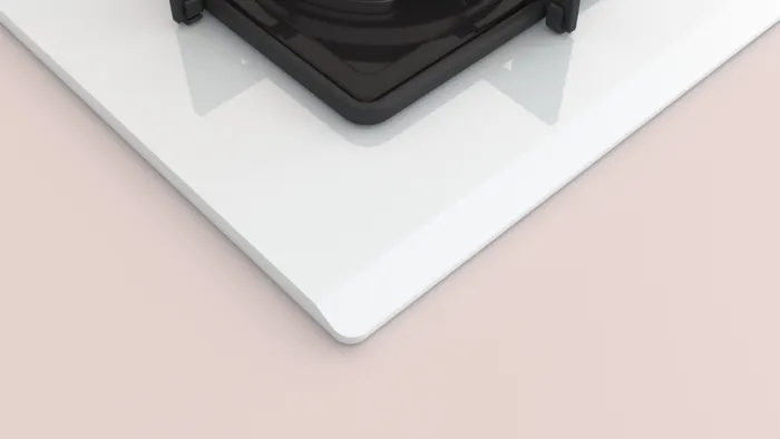 Gazlı Ocak 67 cm Sert cam, Beyaz OE37H2P10D