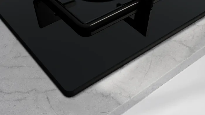 Gazlı Ocak 67 cm Sert cam, Siyah OE37P6P10D