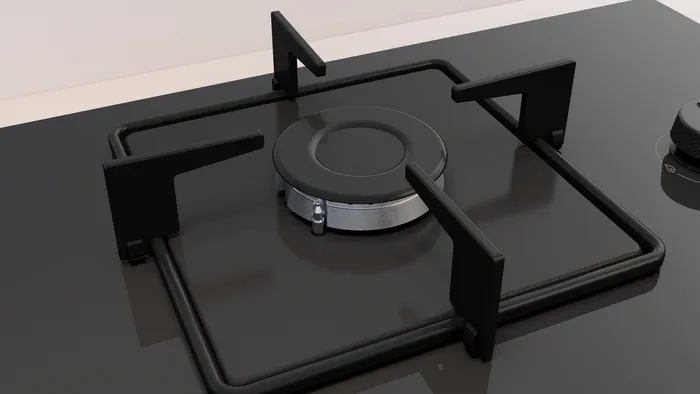 Gazlı Ocak 67 cm Sert cam, Siyah OE37P6P10D