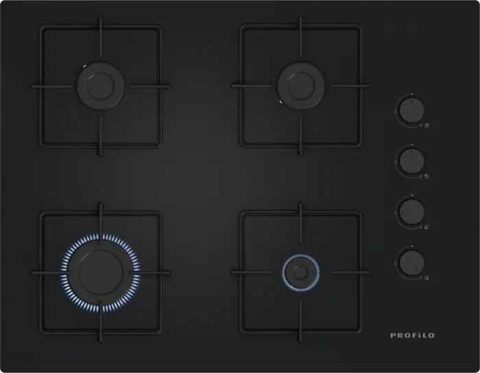 Gazlı Ocak 67 cm Sert cam, Siyah OE37P6P10D