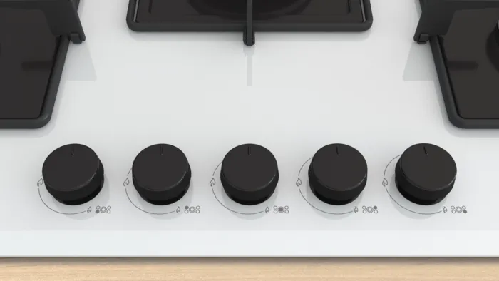 Gazlı Ocak 75 cm Sert cam, Beyaz ON28Q2P10D