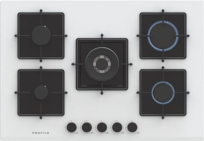 Gazlı Ocak 75 cm Sert cam, Beyaz ON28Q2P10D