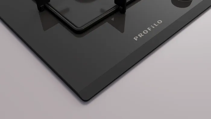 Gazlı Ocak 75 cm Sert cam, Siyah ON28Q6P10D