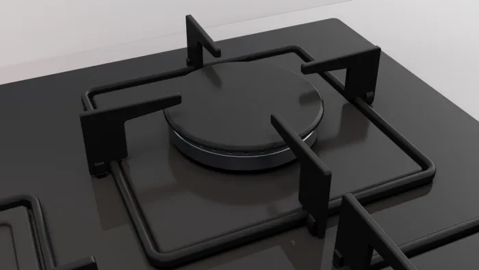 Gazlı Ocak 75 cm Sert cam, Siyah ON28Q6P10D