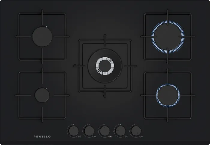 Gazlı Ocak 75 cm Sert cam, Siyah ON28Q6P10D