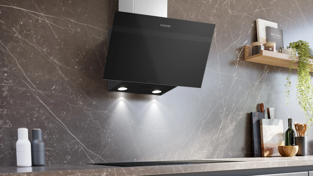 iQ100 Duvar Tipi Davlumbaz Siyah Cam, Siyah