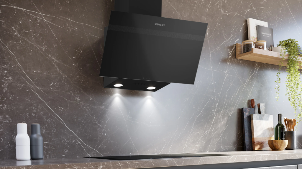 iQ100 Duvar Tipi Davlumbaz Siyah Cam, Siyah