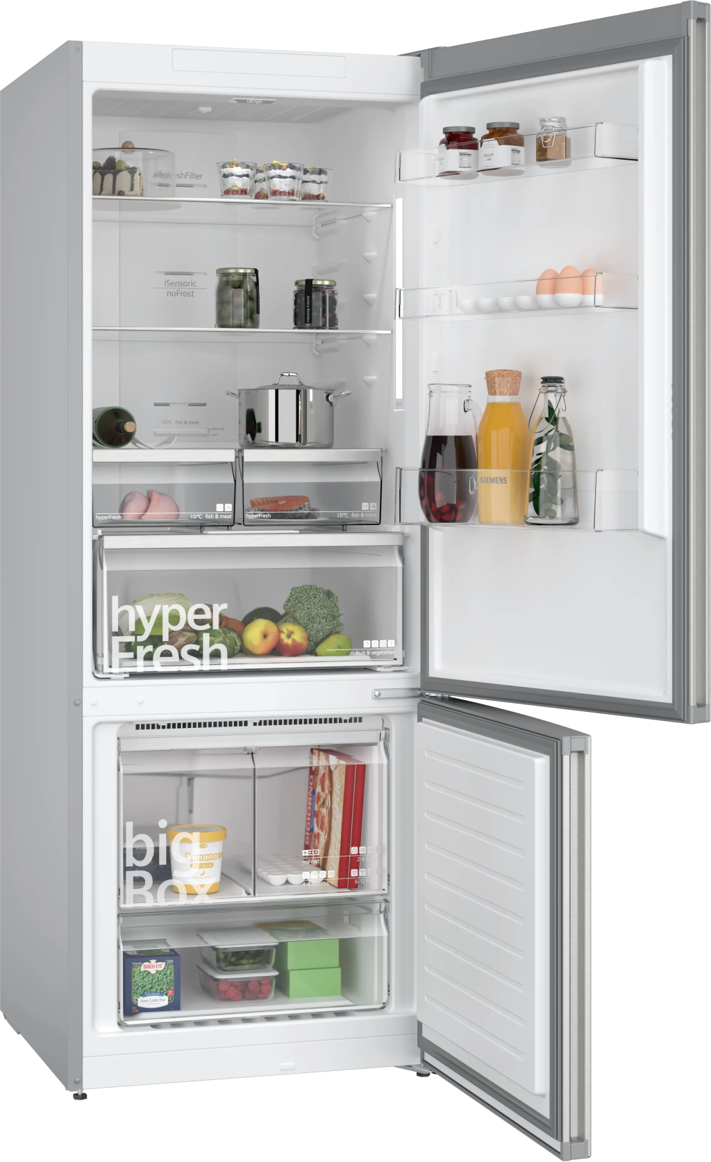 iQ300 Alttan Donduruculu Buzdolabı 186 x 70 cm Kolay temizlenebilir Inox, Total noFrost