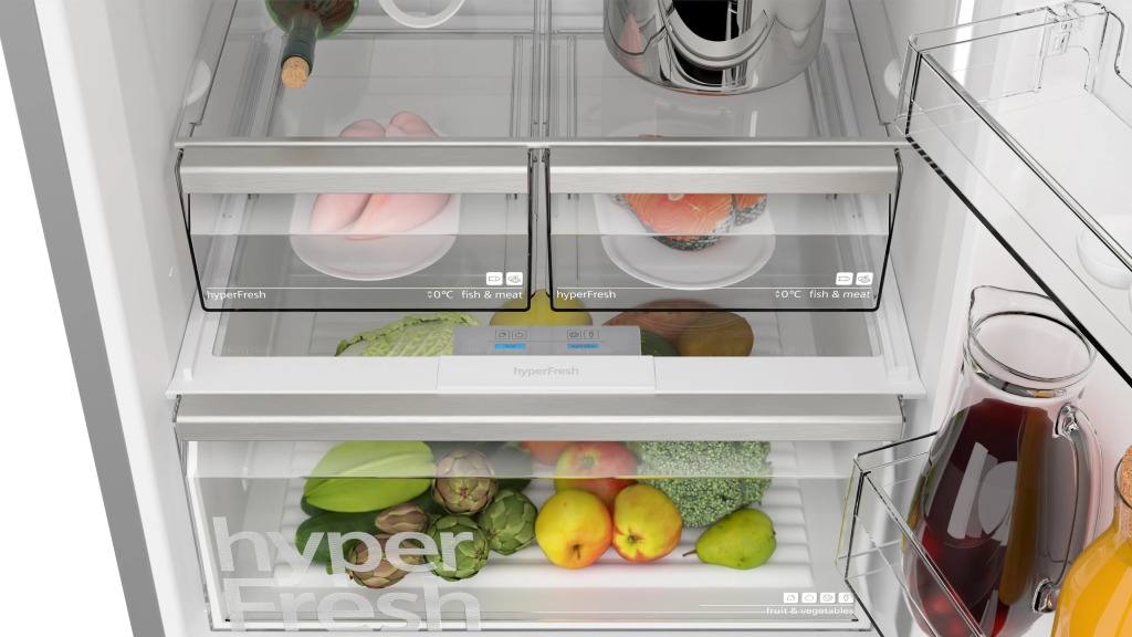 iQ300 Alttan Donduruculu Buzdolabı 186 x 70 cm Kolay temizlenebilir Inox, Total noFrost