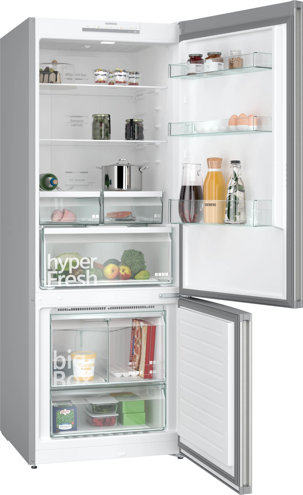 iQ300 Alttan Donduruculu Buzdolabı 186 x 70 cm Kolay temizlenebilir Inox, Total noFrost