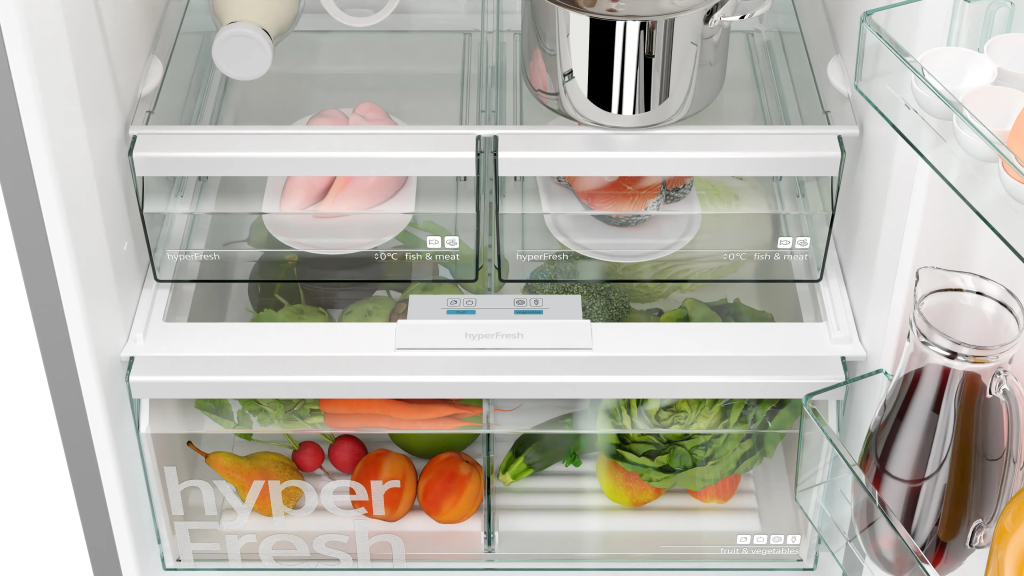 iQ300 Alttan Donduruculu Buzdolabı 186 x 75 cm Kolay temizlenebilir Inox, Total noFrost