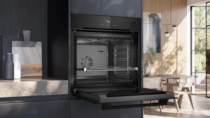 iQ300 Buhar Destekli Ankastre Fırın 60 x 60 cm Siyah inox