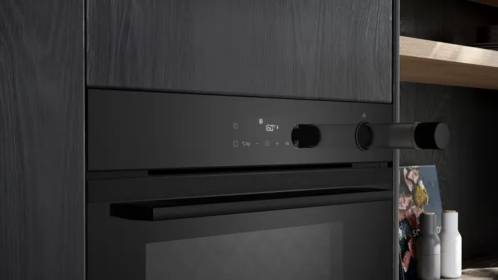 iQ300 Buhar Destekli Ankastre Fırın 60 x 60 cm Siyah inox