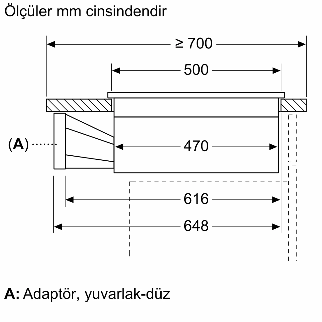 iQ300 Davlumbaz Entegreli İndüksiyon Ocak,, 80 cm Çerçevesiz Yüzey