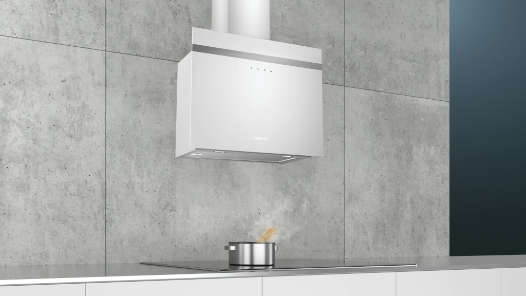 iQ300 Duvar Tipi Davlumbaz 60 cm Beyaz Cam Yüzey, Beyaz