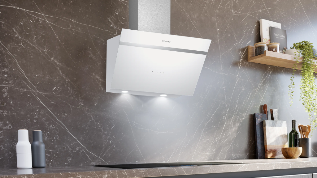 iQ300 Duvar Tipi Davlumbaz 60 cm Beyaz Cam Yüzey, Beyaz