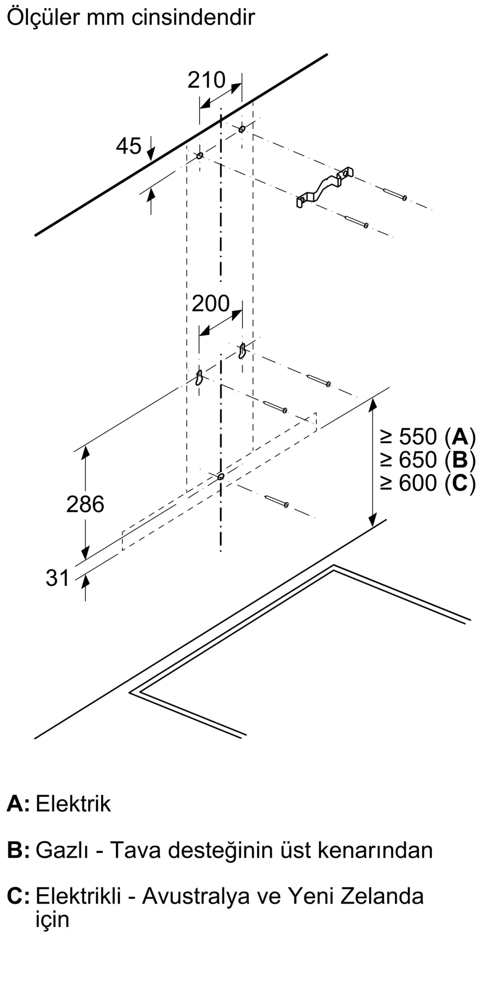 iQ300 Duvar Tipi Davlumbaz 75 cm Paslanmaz çelik
