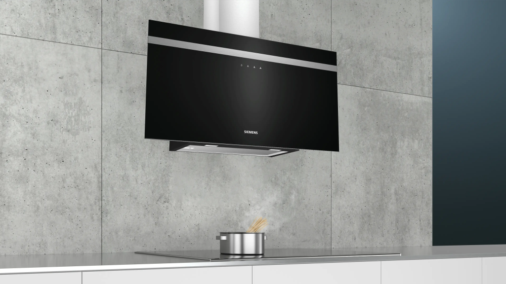 iQ300 Duvar Tipi Davlumbaz 90 cm Siyah Cam, Siyah