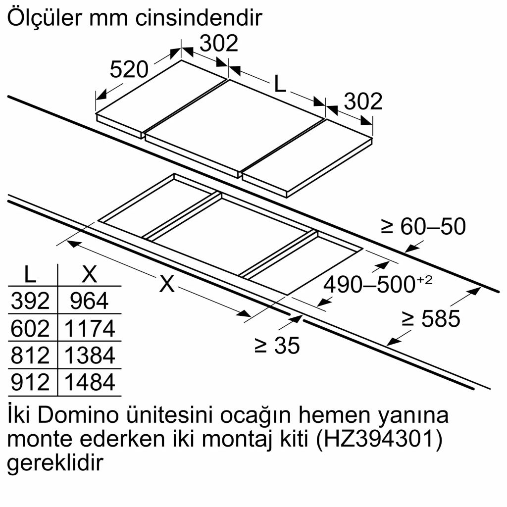 iQ300 Elektrikli Domino Ocak 30 cm Çerçeveli Montaj