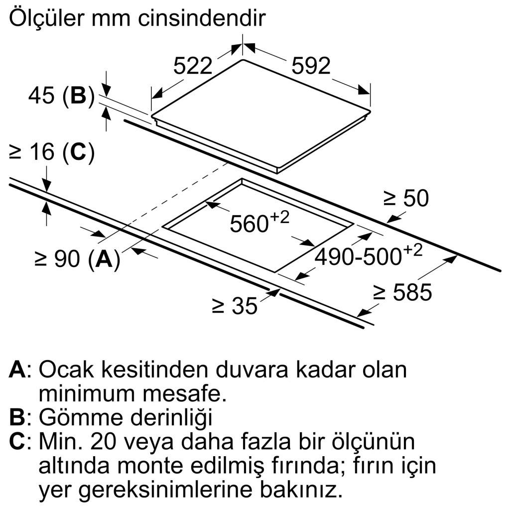 iQ300 Elektrikli Ocak 60 cm Çerçevesiz Yüzey